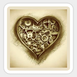 Clockwork Heart Sticker